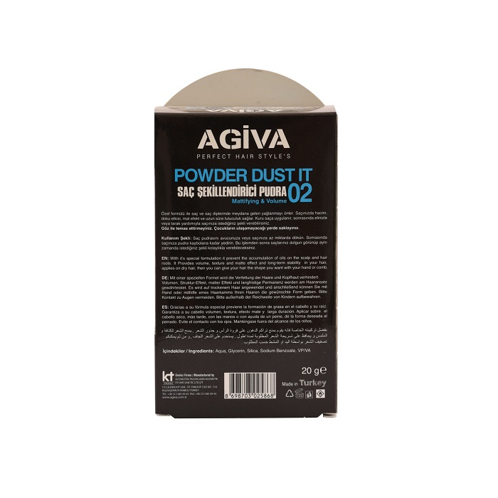 پودر حجم دهنده و حالت دهنده مو آگیوا مدل Agiva Powder Dust It 02