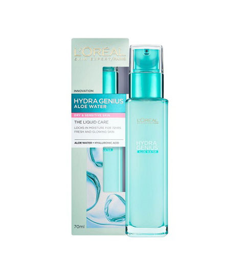 سرم آبرسان پوست لورال مدل Hydra Genius Aloe Water برای پوست خشک و حساس