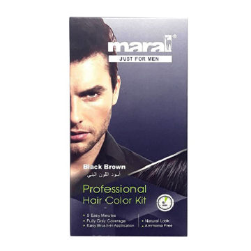 کیت رنگ موی مردانه مارال مدل Black Brown حجم 100 میلی لیتر