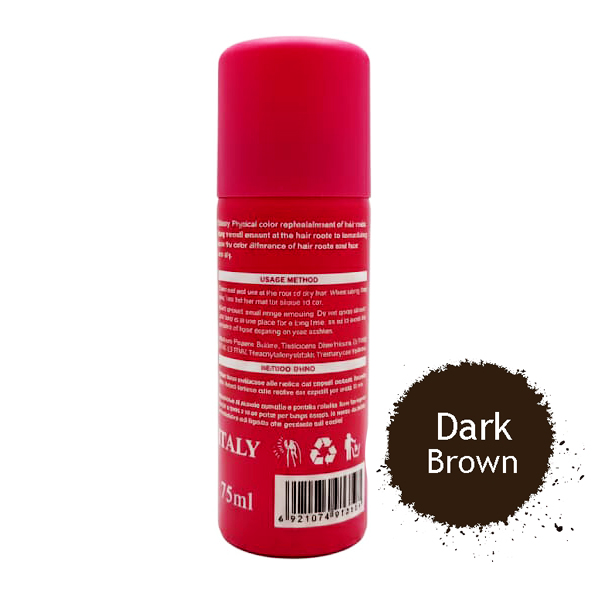اسپری کانسیلر ریشه مو لوکو پلکس رنگ قهوه ای تیره حجم ۷۵ میلی لیتر